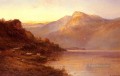Puesta de sol en el lago Alfred de Breanski padre